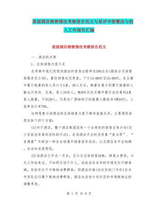 星級酒店銷售情況分析與個人衛(wèi)生用品營銷策略報告